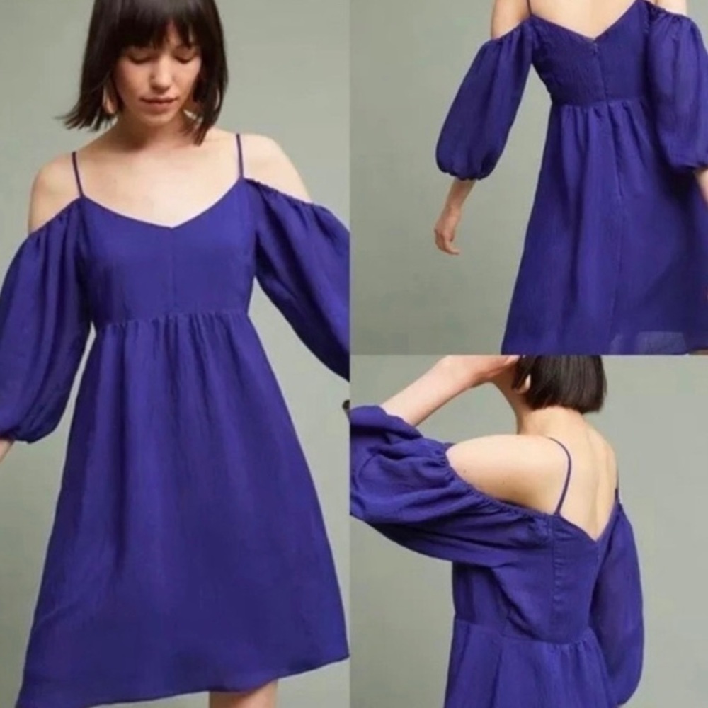 Anthropologie Moulinette Soeurs Off-Shoulder Carina Dress sz US Women Small